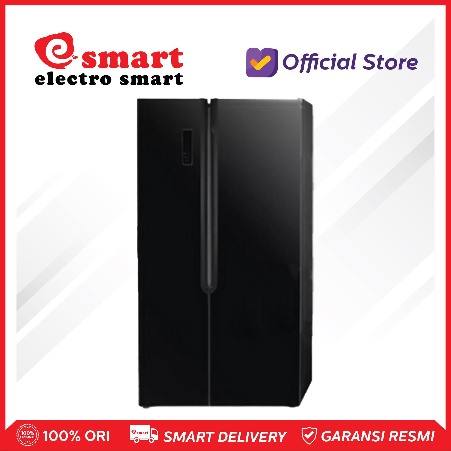 GEA BLACK GLASS G2D-472 KULKAS (SIDE BY SIDE) - Image 2
