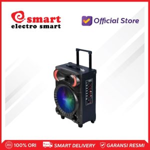 Speaker Trolley Portable Bluetooth Niko 8" WT8AB Karaoke + Mic